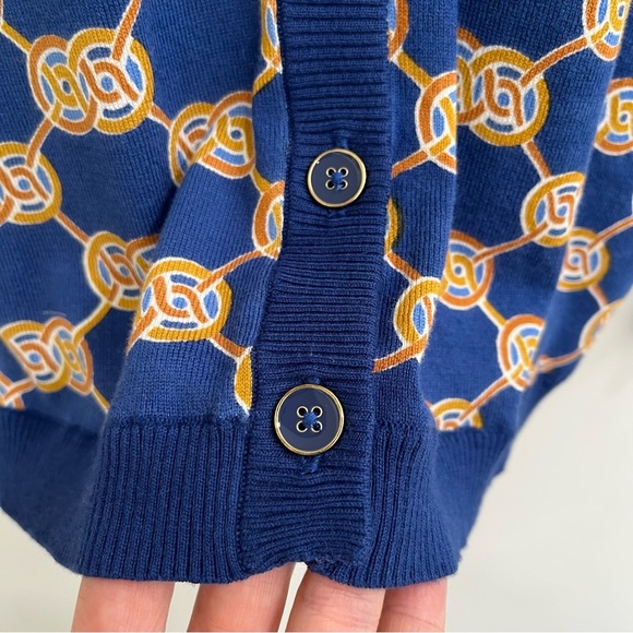 J. McLaughlin Kristyn Cardigan in Midi Heraldic Knot Blue Size XS - Picture 9 of 12